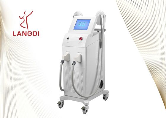 Schmerz-freie Laser-Haar-Abbau-Maschinen 8,0 Zoll LCD IPLs Shr mit 2 Griffen