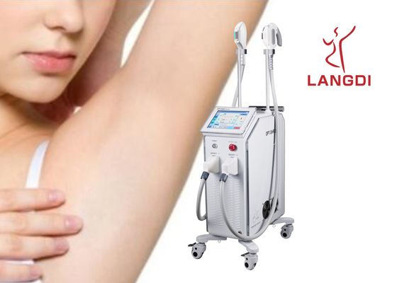 2 DIODEN-Lasertechnologie Handpieces OPTs SHR IPL+ für Haar-Abbau/Haut-Verjüngung